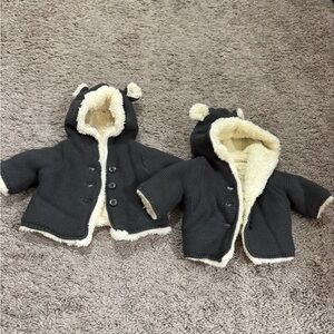 GAP Kids Black and Cream Hooded Jackets